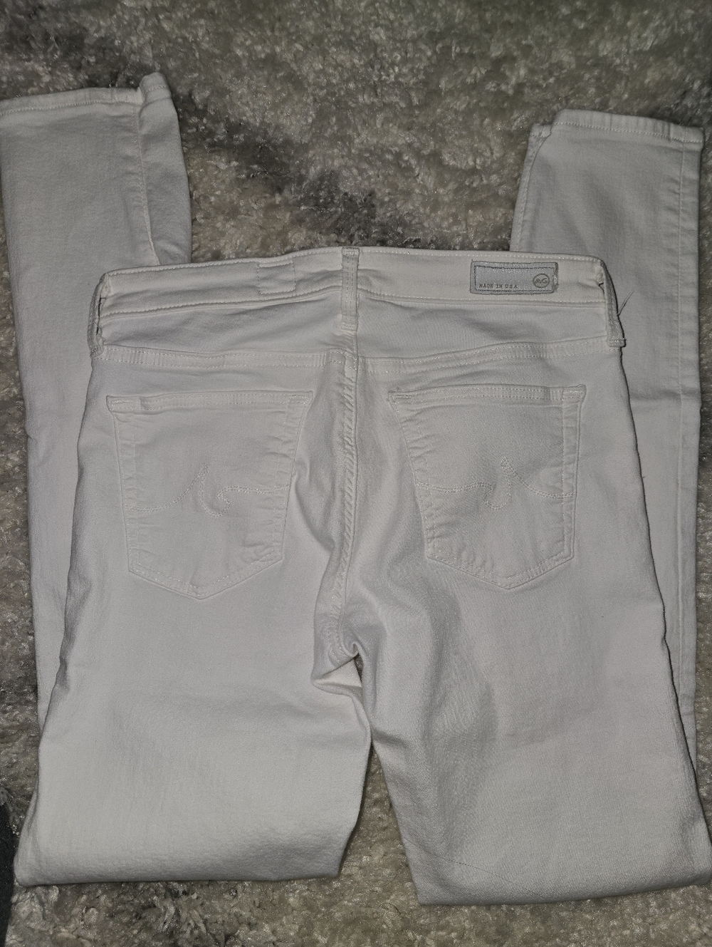 Ag Adriano Goldschmied Women's White Skinny Jeans
